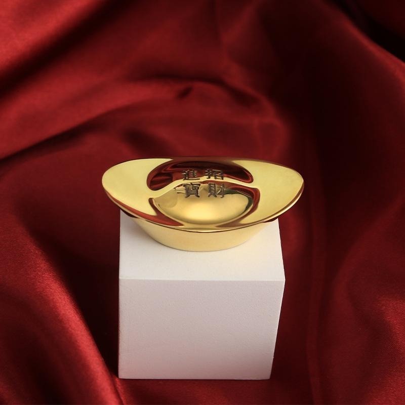 銅元寶 一桶金👍純黄銅👍金元寶 招財進寶 元寶 聚寶盆 KS92 金水桶 金桶子 KS93 招財元寶 財桶 過年擺設BA-細節圖9