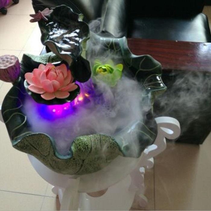 造霧機🐾鋅合金山水盆霧化器 造霧器 加溼器 流水盆 霧化器 流水盆 製霧器 假山流水噴泉 魚缸造景器 NF218 生態缸-細節圖4