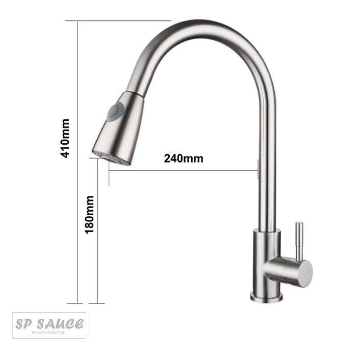 廚房抽拉式水龍頭👍萬向水龍頭 304不銹鋼水龍頭 伸縮水龍頭 抽拉式水龍頭 廚房水龍頭 NT037 無鉛水龍頭 水龍頭B-細節圖6