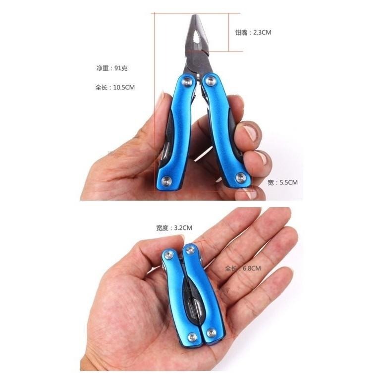 本原批發 8合1迷你工具鉗 送收納袋🔨炫彩 8IN1 折疊 鉗子 迷你工具 便攜 折疊 萬能組合小鉗 OLD310-細節圖5