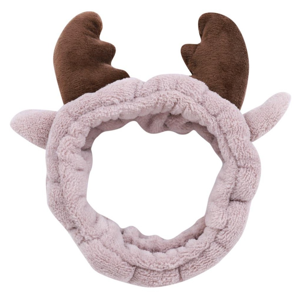 咖啡鹿角束髮帶🔥洗臉帶 羊角髮帶 髮箍 洗臉髮帶 束髮帶 頭飾 髮飾 兔子髮帶 敷臉髮帶 做臉髮帶 鬆緊帶 洗臉髮箍-細節圖3