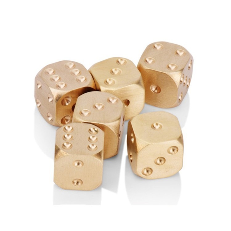 黃銅骰子 1顆🔥純銅骰子 金屬骰子 實心骰子 SG162 麻將骰子 銅骰子 金骰子 聚會遊戲 桌遊骰子 大富翁骰子-細節圖4