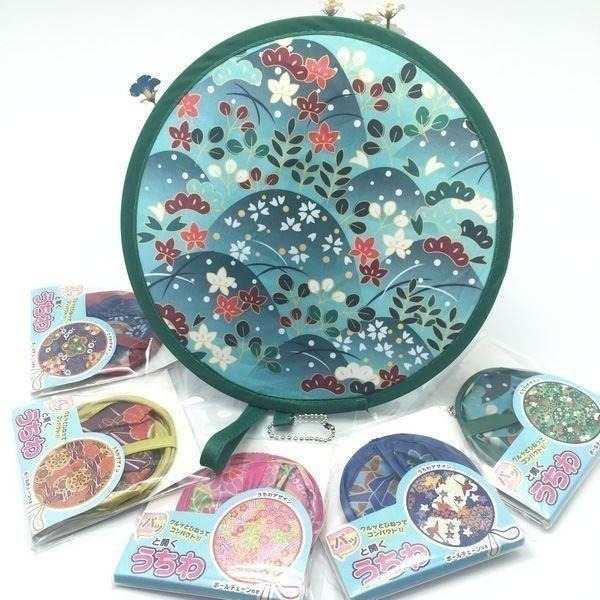 本原批發 折疊圓扇👍日本折疊扇子 沙灘飛盤扇 沙灘飛盤扇 野餐派對 露營 折疊圓扇 手持折疊扇 夏天扇子 SG274-細節圖3