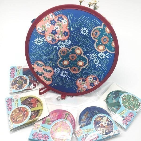 本原批發 折疊圓扇👍日本折疊扇子 沙灘飛盤扇 沙灘飛盤扇 野餐派對 露營 折疊圓扇 手持折疊扇 夏天扇子 SG274-細節圖4