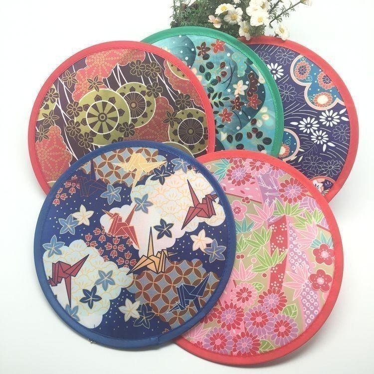 本原批發 折疊圓扇👍日本折疊扇子 沙灘飛盤扇 沙灘飛盤扇 野餐派對 露營 折疊圓扇 手持折疊扇 夏天扇子 SG274-細節圖6