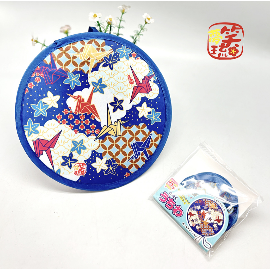 本原批發 折疊圓扇👍日本折疊扇子 沙灘飛盤扇 沙灘飛盤扇 野餐派對 露營 折疊圓扇 手持折疊扇 夏天扇子 SG274-規格圖10