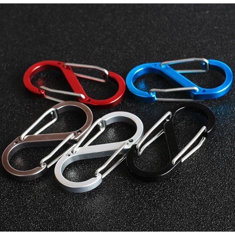 本原批發 鋁合金8字型快掛扣🎉S登山扣 鋁合金 八字扣 8字扣 鑰匙環 鑰匙圈 掛勾 露營 扣環 卡扣 SG329-細節圖3