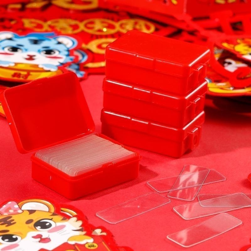 本原批發 春聯無痕貼 60片盒裝👍無痕貼 易撕貼 雙面膠 膠帶 透明膠 無痕膠 春聯貼 透明貼 海報貼 KS77-細節圖5