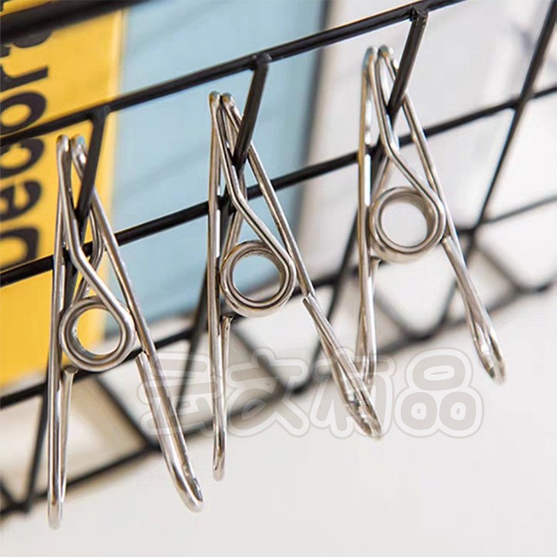 本原批發 彈簧夾👍掛衣夾 不銹鋼 曬衣夾 防風夾 金屬夾 內衣夾 襪夾 夾子 掛夾 收納 晾衣夾 防風夾 OLD156-細節圖5
