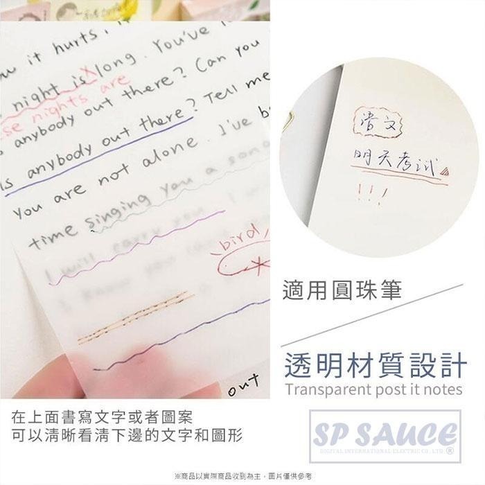 本原批發 無印風透明便利貼🧾透明便利貼 便條紙 筆記貼紙 便簽貼紙 防水貼 筆記 便利貼 無印風 透明防水 KS26-細節圖3