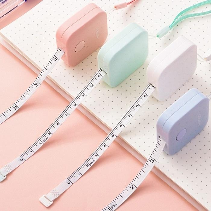 得力79650小捲尺👍️迷你小皮尺 量衣尺 軟尺 拉尺 伸縮尺 鑰匙扣 捲尺 收縮捲尺 布尺 布捲尺 測量尺 測量腰圍B-細節圖2