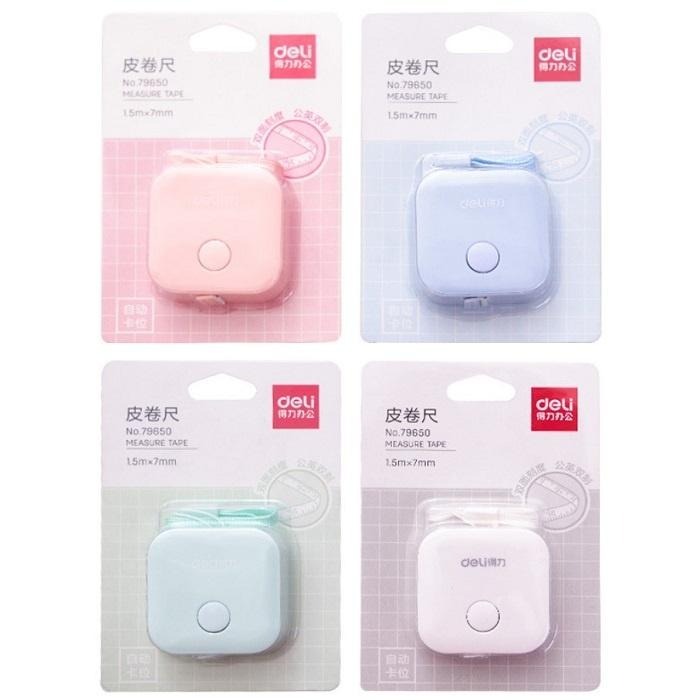 得力79650小捲尺👍️迷你小皮尺 量衣尺 軟尺 拉尺 伸縮尺 鑰匙扣 捲尺 收縮捲尺 布尺 布捲尺 測量尺 測量腰圍B-細節圖3