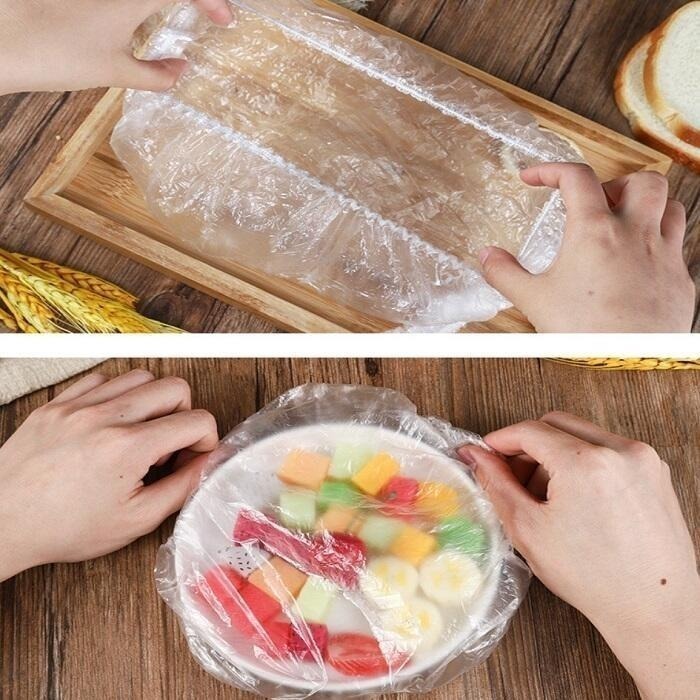 100入 萬用保鮮膜套🌿條形帽 食物防塵套 封口套 食物保鮮膜 一次性保鮮膜套 保鮮罩 保鮮袋 保鮮蓋套 KS8-細節圖6