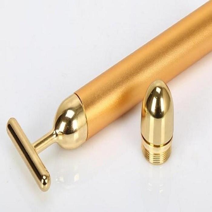 本原批發 24K金美容棒👍電動按摩棒 黃金棒 T型按摩棒 美容棒 電動 瘦臉神器 按摩棒 臉部按摩 NIS028-細節圖4