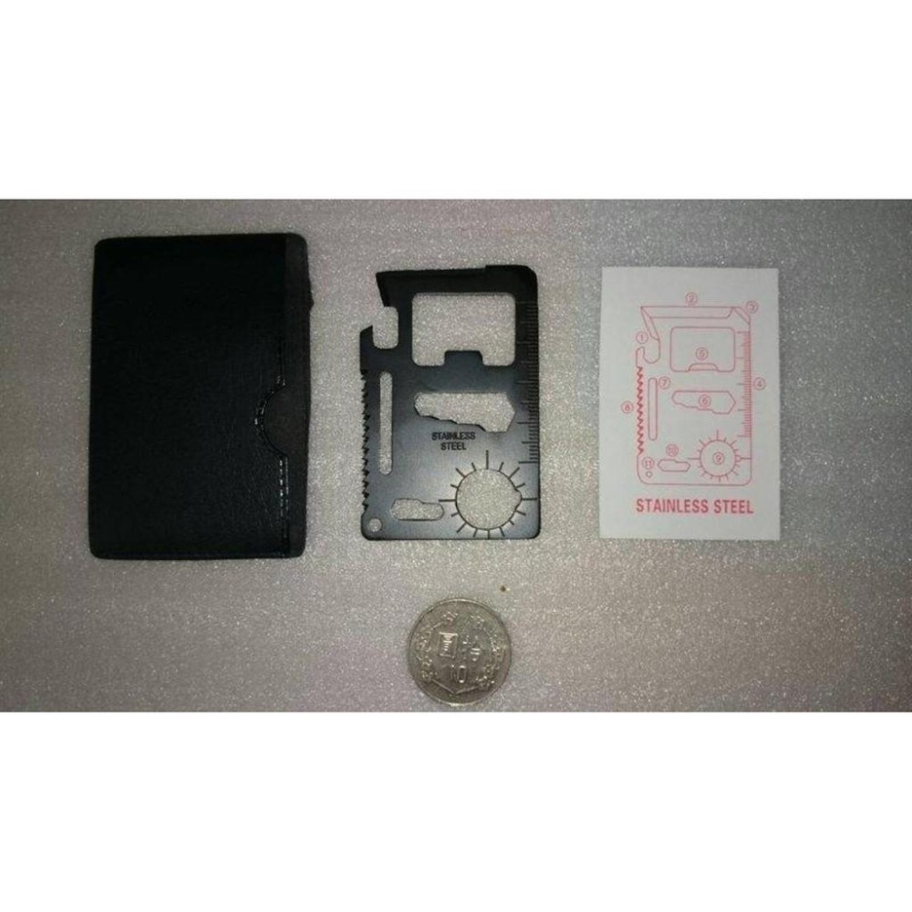 多功能名片刀🔪軍刀卡 卡片刀 野外求生 開罐器 NIS008 板手螺絲起子直尺 名片鋸 鋸齒 救生卡 刀片卡 求生刀卡-細節圖3