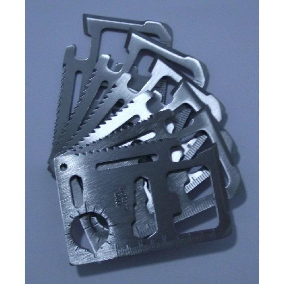 多功能名片刀🔪軍刀卡 卡片刀 野外求生 開罐器 NIS008 板手螺絲起子直尺 名片鋸 鋸齒 救生卡 刀片卡 求生刀卡-細節圖5