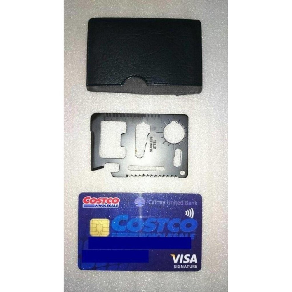 多功能名片刀🔪軍刀卡 卡片刀 野外求生 開罐器 板手螺絲起子直尺 名片鋸 鋸齒 救生卡 刀片 刀 NIS008-細節圖4