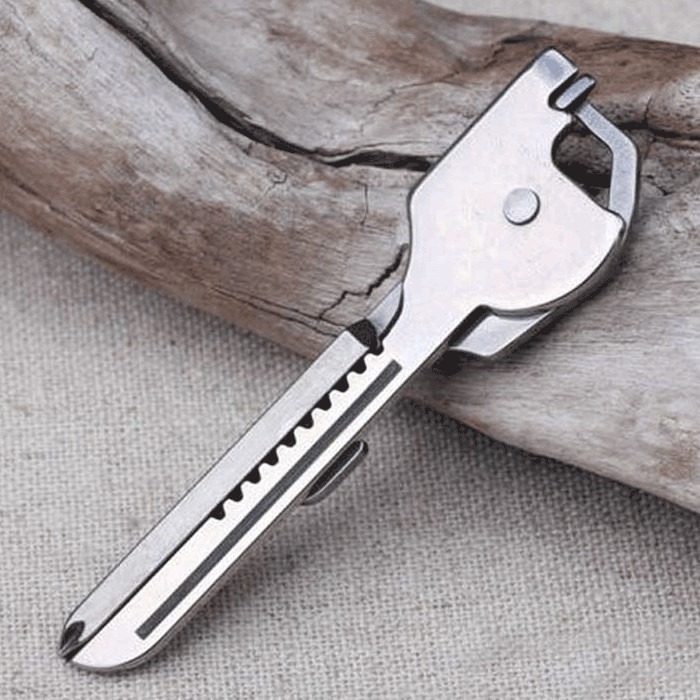 本原批發 6合1工具鑰匙🔥萬用鑰匙 鑰匙圈 拆信 拆信刀 露營 工具鑰匙 6合1工具 開瓶器 撬瓶器 OLD12-細節圖3