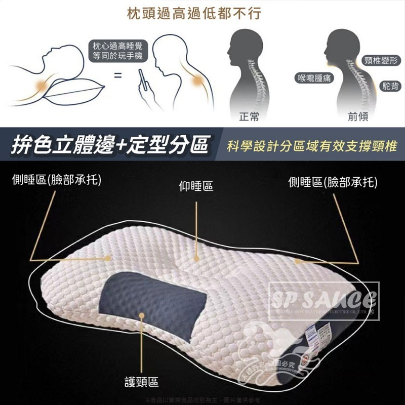 頸椎枕👍️護頸枕 記憶枕 頭枕 人體工學 吸濕排汗 枕頭 助眠枕 按摩枕 針織枕CY117宿舍枕頭 可水洗枕頭 頸枕-細節圖3