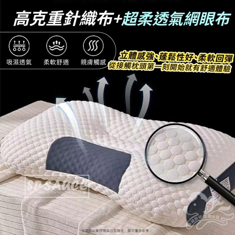 頸椎枕👍️護頸枕 記憶枕 頭枕 人體工學 吸濕排汗 枕頭 助眠枕 按摩枕 針織枕CY117宿舍枕頭 可水洗枕頭 頸枕-細節圖4