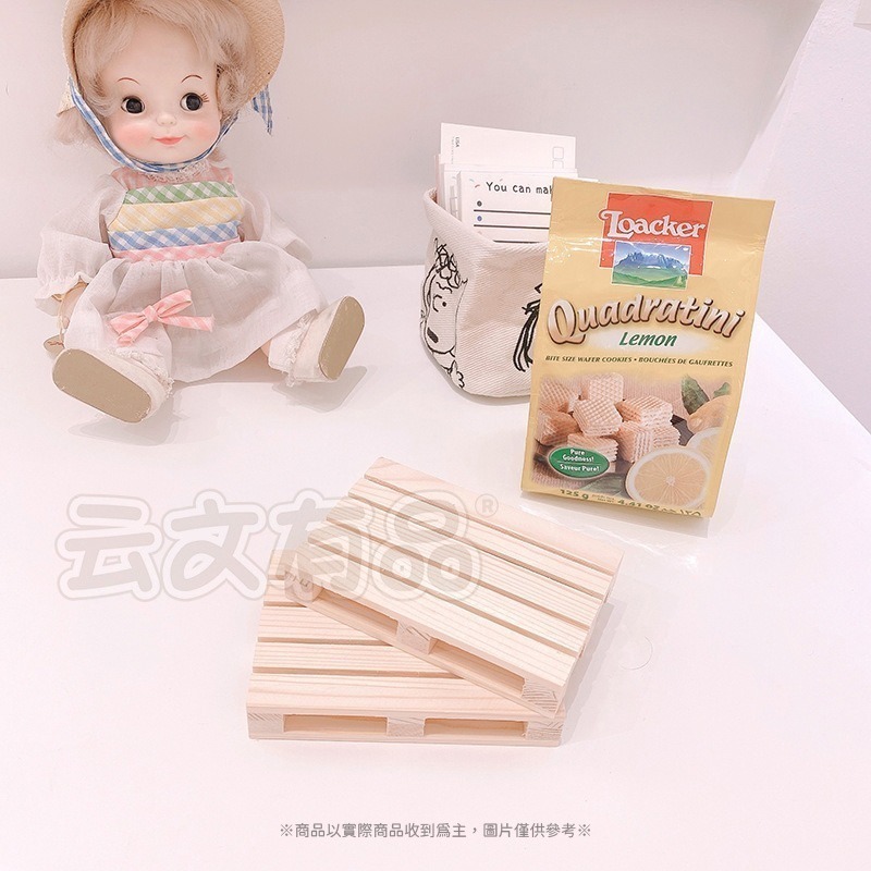 本原批發 迷你木質棧板🌱木杯墊 擺飾道具 裝飾 隔熱 拍照背景 杯墊 擺拍道具 木質棧板 小架板 展示木架 CY222-細節圖4