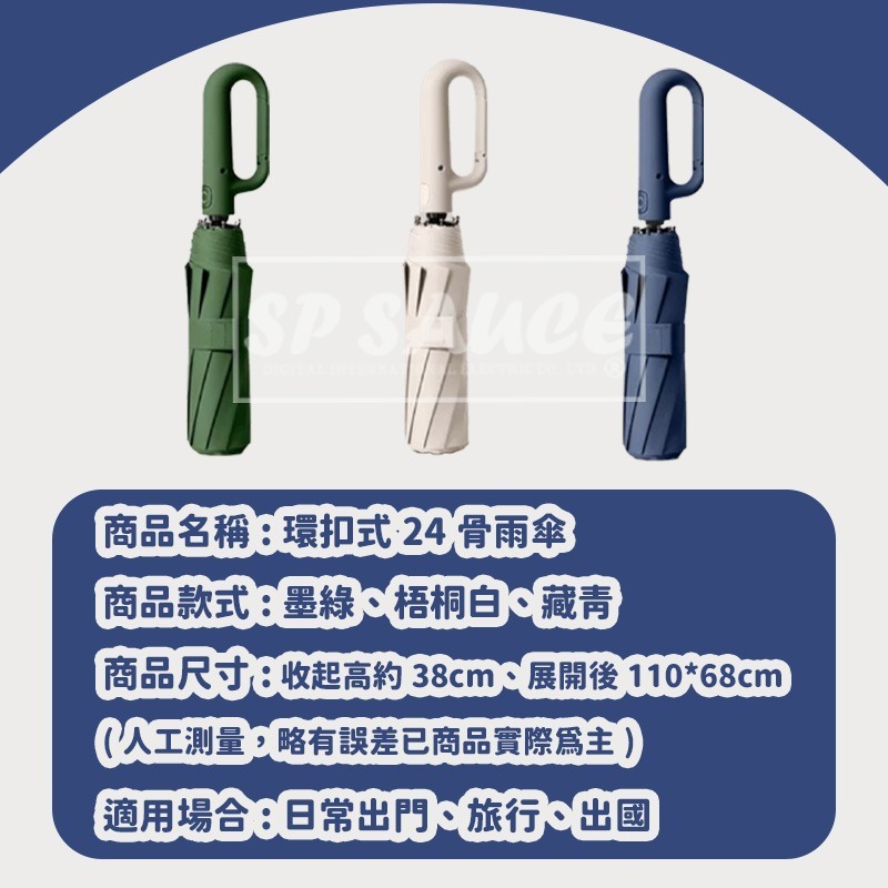 本原批發 24骨環扣自動傘 黑膠抗UV🌈摺疊傘 扣環雨傘 陽傘 遮陽 折疊傘 大雨傘 自動傘 防曬 CY225-細節圖2