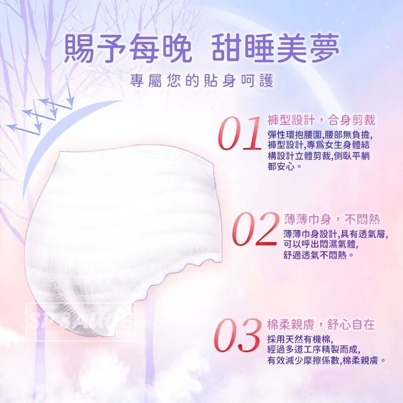 本原批發 安心褲🎀衛生棉褲 防漏護膚 褲型衛生棉 晚安褲 安心衛生棉 成人 衛生棉 產後衛生褲 紙型內褲 CY241-細節圖3