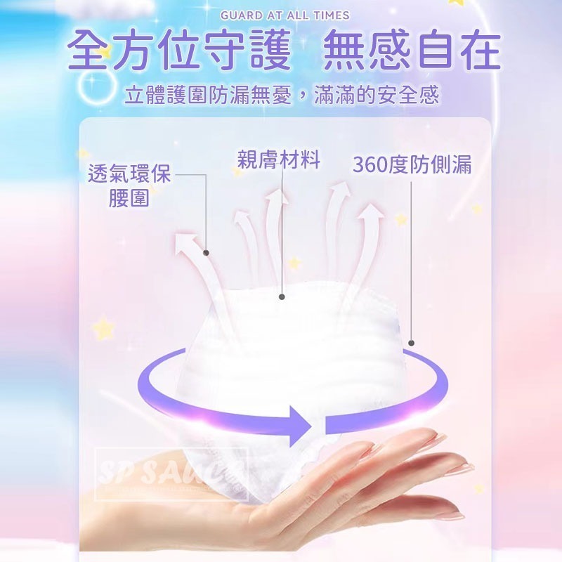 本原批發 安心褲🎀衛生棉褲 防漏護膚 褲型衛生棉 晚安褲 安心衛生棉 成人 衛生棉 產後衛生褲 紙型內褲 CY241-細節圖7