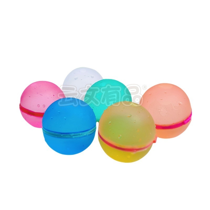磁吸水球 6顆裝💦可重復使用 水球 打水仗 泳池 水球 丟不破水球 海邊 水球大戰 洗澡玩具 戲水玩具 本原CY305-規格圖7