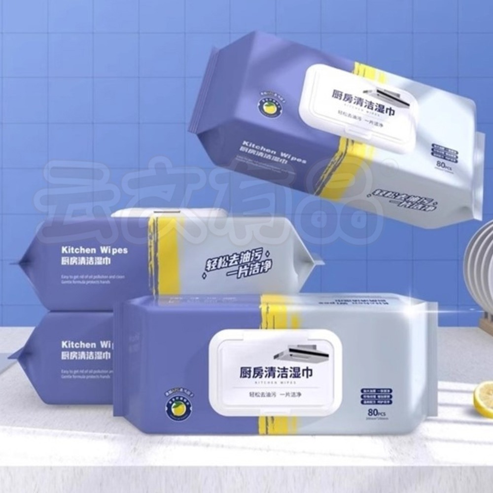 本原批發 廚房濕紙巾 80抽👍清潔黑科技 清潔抹布 廚房濕紙巾 去汙廚房紙巾 萬用清潔巾 廚房清潔濕紙巾 CY381-細節圖8