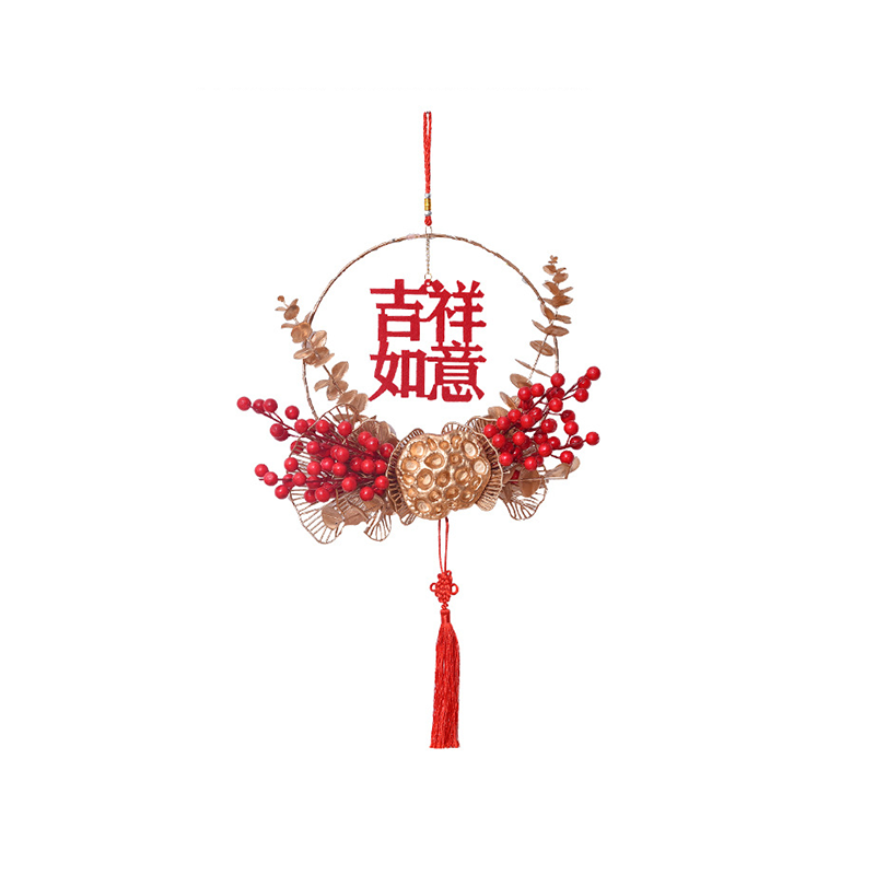 本原批發 新年裝飾🧧過年裝飾🧧春節 過年花環 發光掛環 新年佈置 大門裝飾 春節裝飾 春節佈置 裝飾 CY384-細節圖2