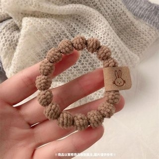 本原批發 韓版編織髮圈🐻韓版髮圈 髮圈 不卡髮 髮束 高彈力 加粗耐用不纏髪 髮飾 綁頭髮 高彈力髮圈 頭繩KS191-規格圖5