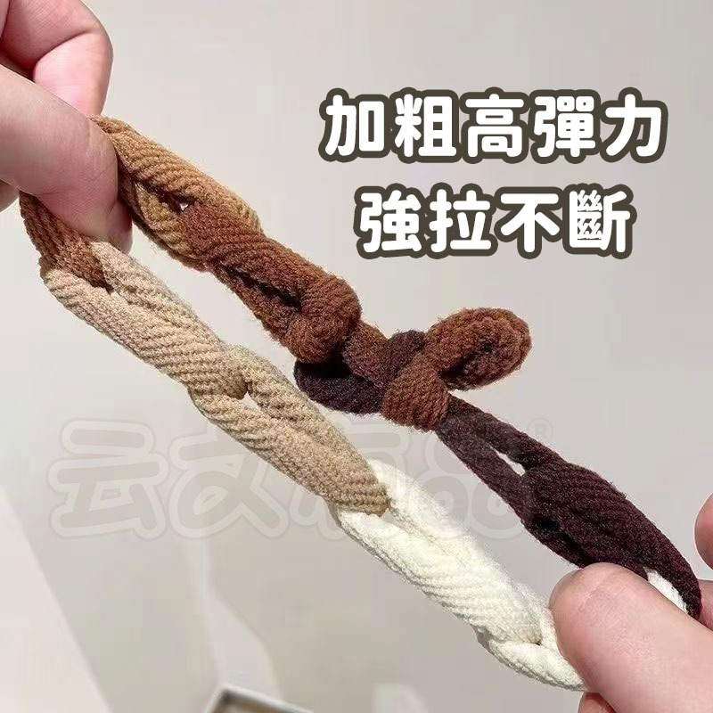 本原批發 編織蝴蝶結髮圈👍蝴蝶結 髮圈 髮繩 高彈力髮圈 丸子頭髮圈 加粗編織 髮飾 韓版  同款 趙露思CY495-細節圖3