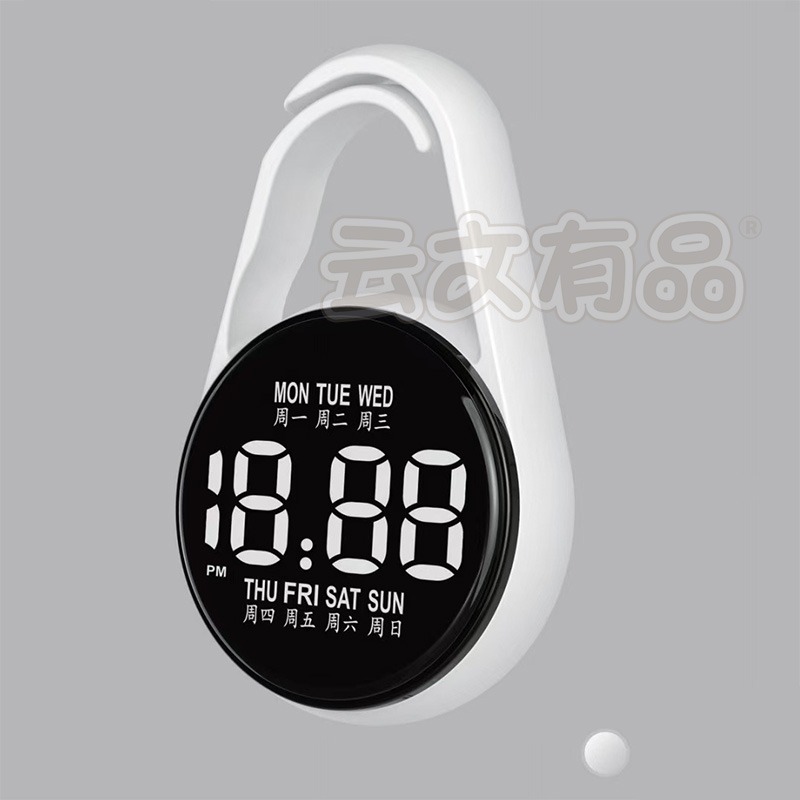 白｜1個｜掛扣時鐘 CY644