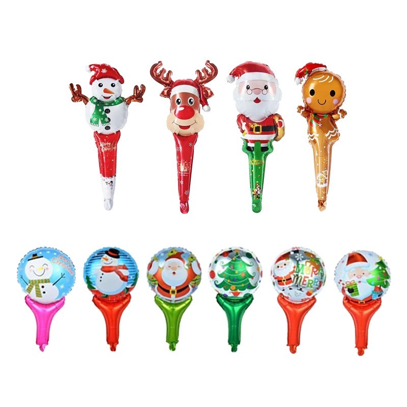 本原批發 聖誕氣球手持棒 南瓜手持棒🎄萬聖節 聖誕節 卡通氣球棒 聖誕節 鋁膜氣球 生日裝飾 SK203 SG675-細節圖2