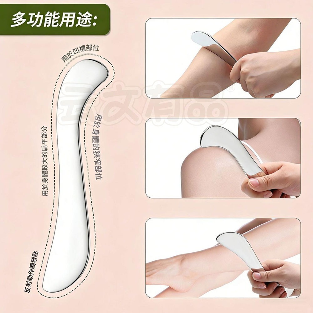 本原批發 不鏽鋼S型筋膜刀👍筋膜刀 刮痧板 S型筋膜刀 420不鏽鋼 經絡穴位筋膜疏通 運動舒緩 運動按摩CY782-細節圖6