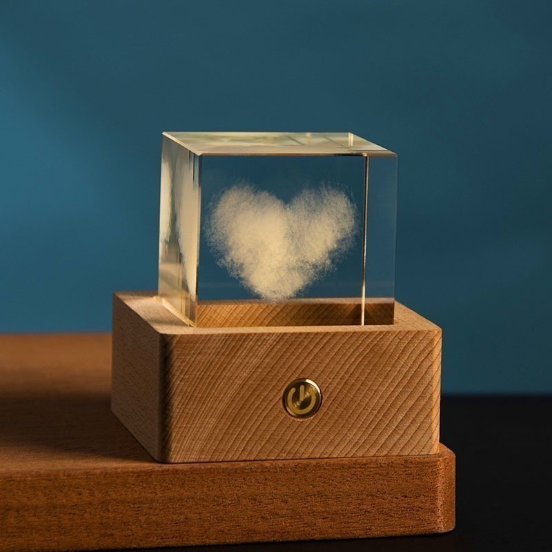 【台灣24h出貨】領養一朵雲 交換禮物 創意生日禮物 畢業禮物 擺件 水晶柱 禮物 水晶 聖誕節禮物 生日禮物-細節圖2