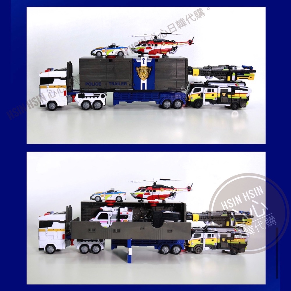 台北自取【Hsin】🇰🇷韓國代購 境內 迷你特攻隊 五合一 機器人 迷你特工隊 正義泰坦 玩具 直昇機 警察車 最強-細節圖9