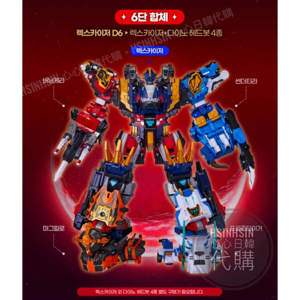 【Hsin】🇰🇷韓國代購 境內版 迷你特攻隊 最強恐龍 迷你部隊戰士 Rexkaiser 雷克斯凱薩 二合一 恐龍-細節圖5