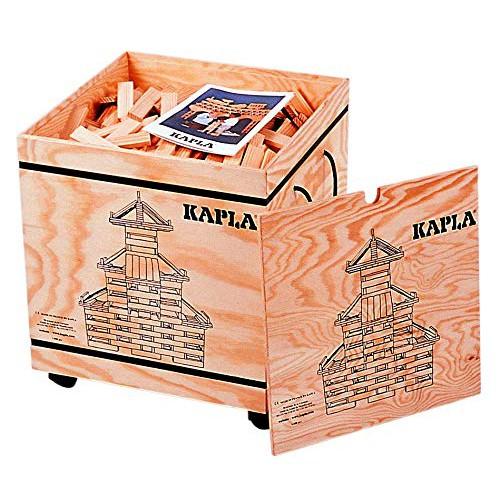 【精靈積木KAPLA】歐洲進口Kapla天然原木積木1000片裝 原木外盒附輪子-細節圖2