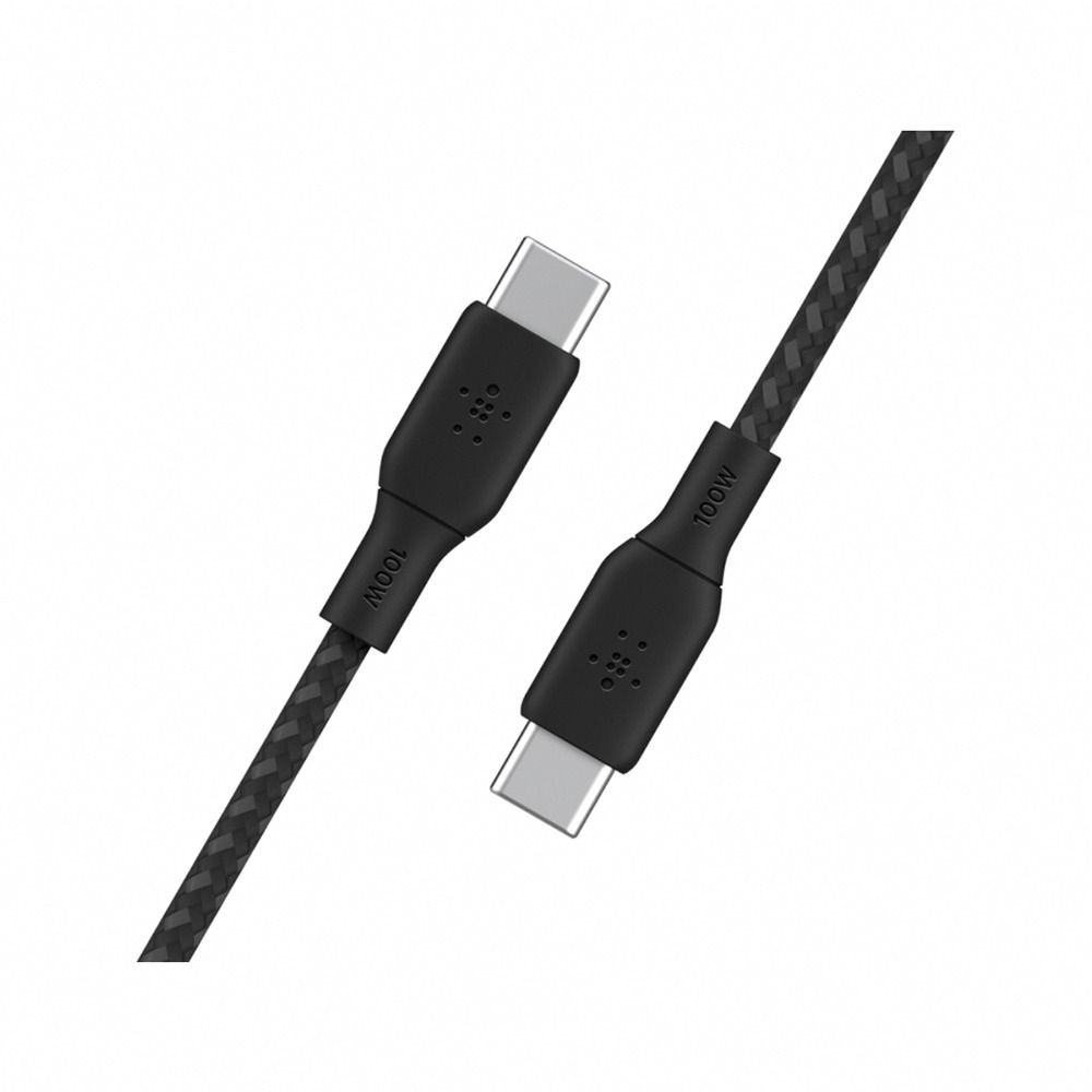 Belkin Braided USB-C 2.0 100W 傳輸線2M-黑/白-細節圖3