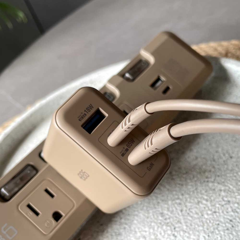 +886 [極Hai]GaN氮化鎵 65W PD 3孔快充充電器+USB-C to Type C 100W快充線-細節圖2