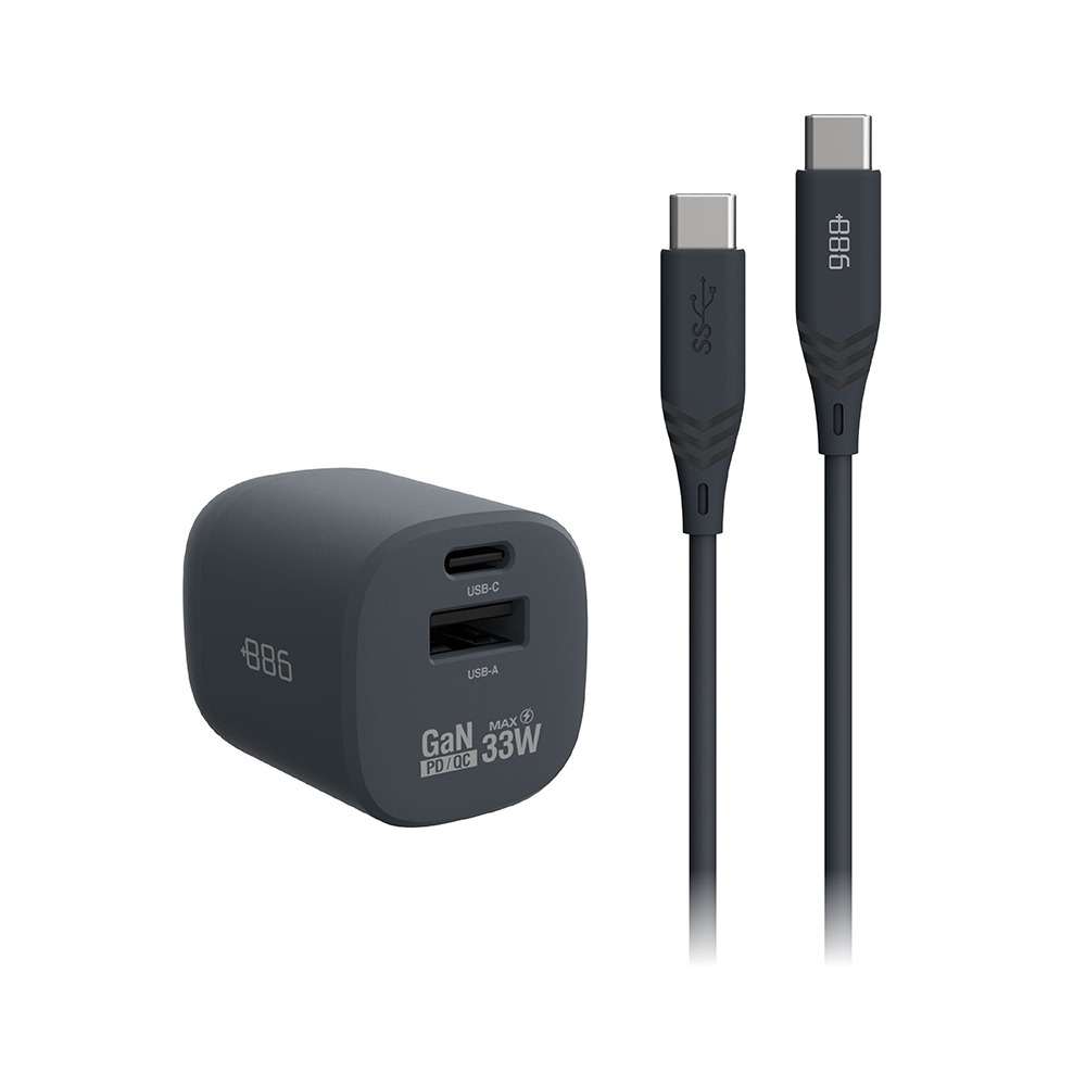 +886 [極Hai]GaN氮化鎵 65W PD 3孔快充充電器+USB-C to Type C 100W快充線-細節圖4