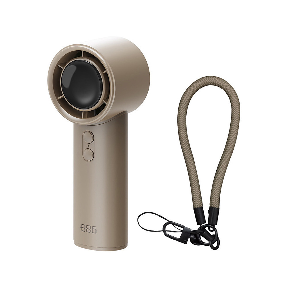 +886[極野家]極速手持風扇 智能顯示 100段位風速 隨附掛繩/ABS掛勾(軍綠/奶茶棕/迷霧灰)-細節圖4