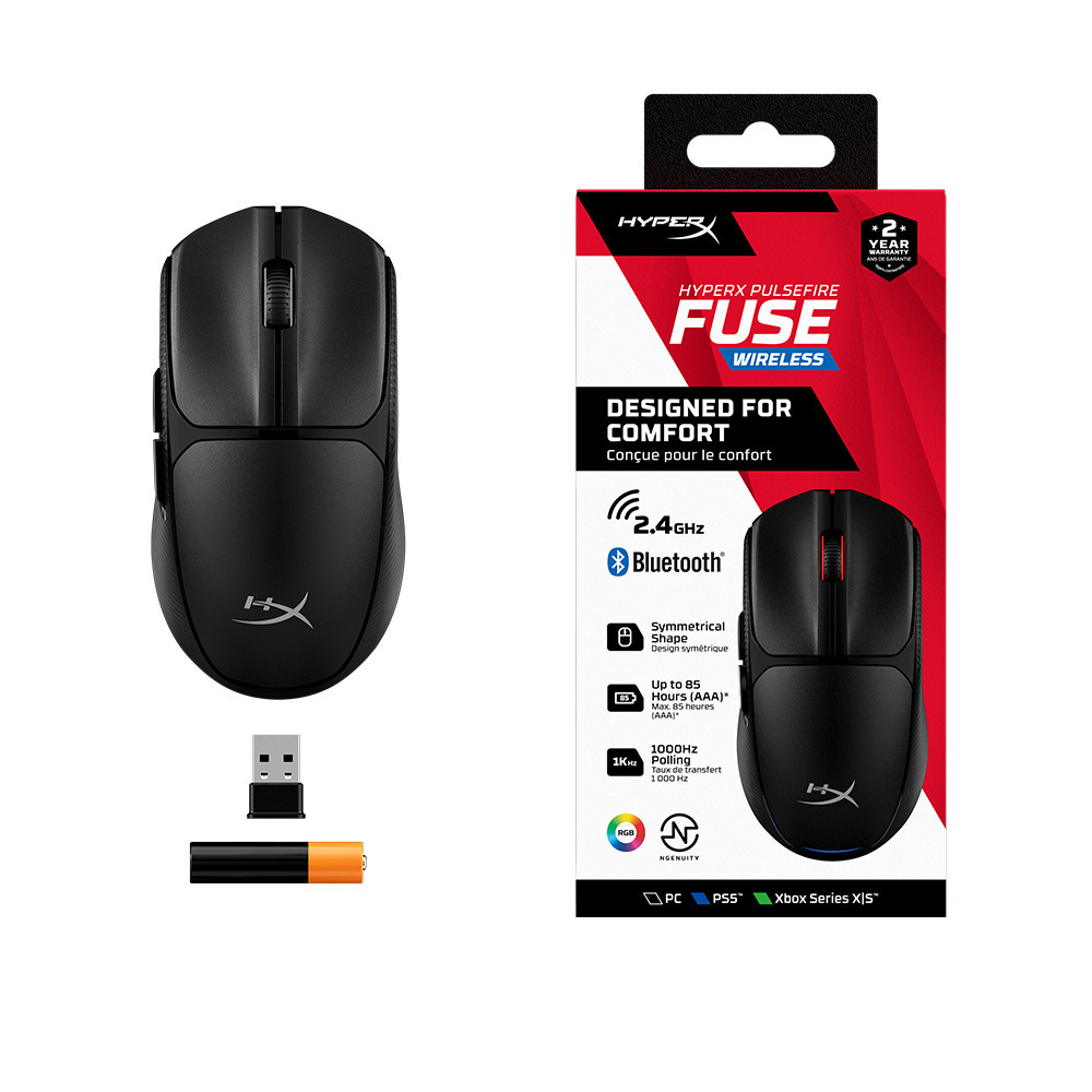HyperX Pulsefire Fuse - 無線電競滑鼠 黑色(A1KY6AA)-細節圖3