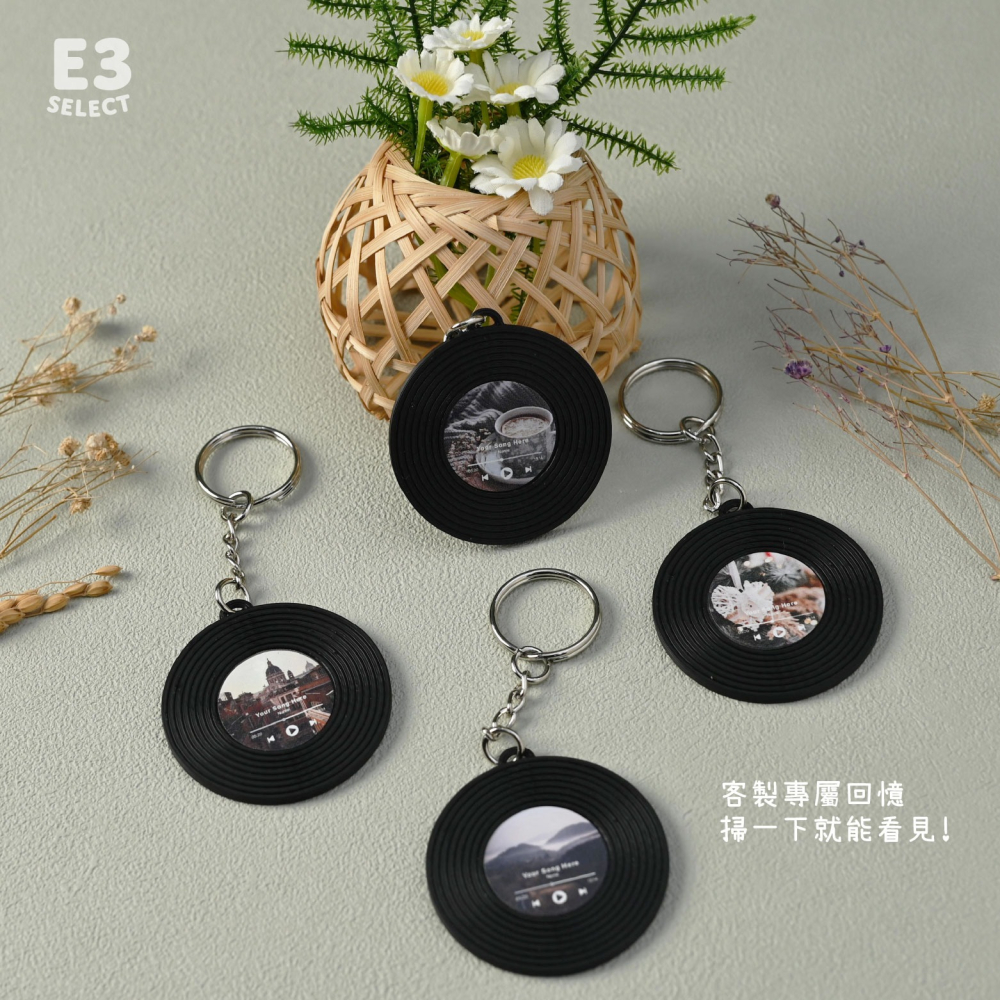 [E3 select］NFC唱片牌紀念/鑰匙圈/吊飾/小物/唱片/質感/NFC黑膠唱片/NFC貼片/客製化/NFC手機-細節圖2