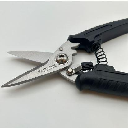 【附發票】FUJIYA 富具亞 F-702A 強力細齒白鐵剪 7＂ 銅線細鐵線薄不鏽鋼鉛板 日本鋼材不鏽鋼剪刀 台灣製-細節圖2