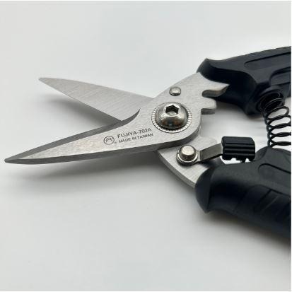 【附發票】FUJIYA 富具亞 F-702A 強力細齒白鐵剪 7＂ 銅線細鐵線薄不鏽鋼鉛板 日本鋼材不鏽鋼剪刀 台灣製-細節圖4