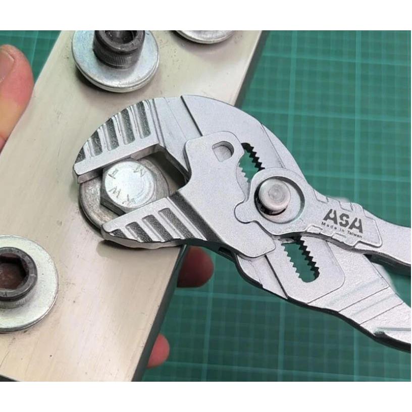 《附發票》台灣製 ASA鉗式扳手，可調式快速鏍栓扳手鉗類活動板手水管鉗管鉗水道鉗多功能活動鉗管道鉗鯉魚鉗-細節圖5