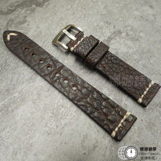 免運 娜娜錶帶18MM 20MM 22MM 23MM 24MM手工製作義大利牛皮油蠟皮 復古味真皮錶帶-細節圖6